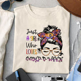 Just a girl who loves Camp-o-ween sublimation design, png for sublimation, Retro Halloween design, Halloween styles