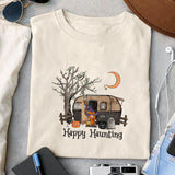 Happy haunting sublimation design, png for sublimation, Retro Halloween design, Halloween styles