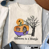 Halloween is a lifestyle sublimation design, png for sublimation, Retro Halloween design, Halloween styles