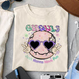 Ghouls just wanna have fun sublimation design, png for sublimation, Retro Halloween design, Halloween Kid PNG