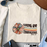 Strong And Courageous Joshua 1 9 sublimation design, png for sublimation, Jesus sublimation, Christian png