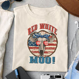 Red white Moo! sublimation