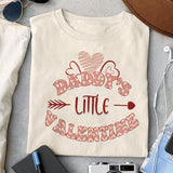 Daddy’s little valentine sublimation design