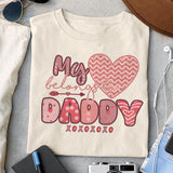 My heart belongs to daddy sublimation design