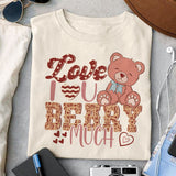 Love you beary much sublimation design