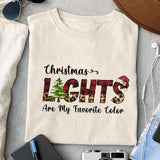 Christmas Lights Are My Favorite Color sublimation design, png for sublimation, Christmas PNG, Leopard Christmas PNG