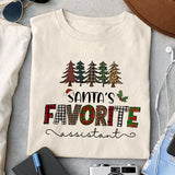 Santa's favorite assistant sublimation design, png for sublimation, Christmas PNG, Leopard Christmas PNG