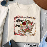 Sleigh all day sublimation design, png for sublimation, Christmas PNG, Leopard Christmas PNG