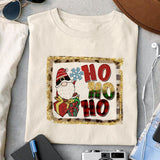 ho ho ho sublimation design, png for sublimation, Christmas PNG, Leopard Christmas PNG