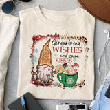 Gingerbread wishes and cocoa kisses sublimation design, png for sublimation, Christmas PNG, Leopard Christmas PNG