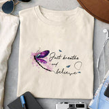 Just breathe and believe sublimation design, png for sublimation, memorial PNG