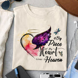 A Big Piece of My Heart Lives In Heaven sublimation design, png for sublimation, memorial PNG