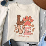 Love #momlife sublimation design, png for sublimation design, png for sublimation, dog mom sublimation, mother's day png