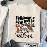Somebodys loud mouth baseball mom sublimation design, png for sublimation