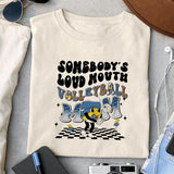 Somebodys loud mouth volleyball mom sublimation design, png for sublimation