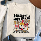 Somebodys loud mouth hockey mom sublimation design, png for sublimation