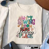 My sewing room is my happy place sublimation design, png for sublimation, sewing mom sublimation, mother's day png