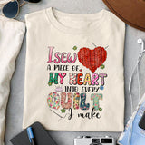 I sew a piece of my heart into every quilt I made sublimation design, png for sublimation, sewing mom sublimation, mother's day png