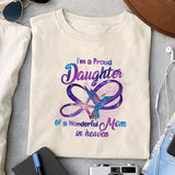 I'm a proud daughter of my wonderful mom in heaven sublimation design, png for sublimation, retro sublimation, inspiring png