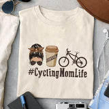 #Cyclingmomlife sublimation design, png for sublimation, Hobbies png, Mountain biking png, Hiking png