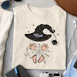 Baby brewing sublimation design, png for sublimation, Halloween characters sublimation, Pregnancy witch design