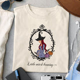 Little witch brewing sublimation design, png for sublimation, Halloween characters sublimation, Pregnancy witch design