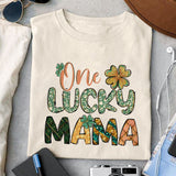One lucky mama sublimation design, png for sublimation, Patrick's day PNG, Holiday PNG, Ireland's Independence day PNG