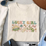 Lucky girl sublimation design, png for sublimation, Patrick's day PNG, Holiday PNG, Ireland's Independence day PNG