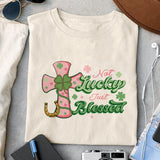 Not Lucky Just Blessed sublimation design, png for sublimation, Patrick's day PNG, Holiday PNG