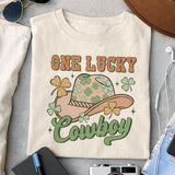 One lucky cowboy sublimation design, png for sublimation, Patrick's day PNG, Holiday PNG