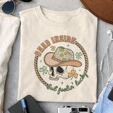 Dead inside but feelin' lucky sublimation design, png for sublimation, Patrick's day PNG, Holiday PNG