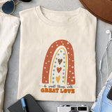 Do small things with great love sublimation design, png for sublimation, Rainbow PNG, Pastel rainbow PNG, Boho rainbow PNG