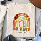Be kind to your mind sublimation design, png for sublimation, Rainbow PNG, Pastel rainbow PNG, Boho rainbow PNG