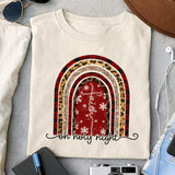 Oh Holy night sublimation design, png for sublimation, Rainbow PNG, Christmas rainbow PNG