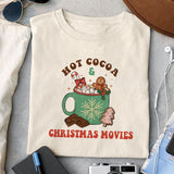 Hot Cocoa and Christmas Movies sublimation design, png for sublimation, Christmas PNG, Christmas vibes PNG