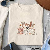 Peek a boo sublimation design, png for sublimation, Boo halloween design, Halloween styles, Retro halloween design