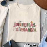 Christmas Alphabet sublimation design, png for sublimation, Christmas PNG, Retro pink christmas PNG