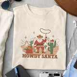 Howdy santa sublimation design, png for sublimation, Christmas PNG, Western christmas PNG