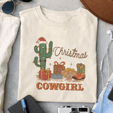 Christmas Cowgirl sublimation design, png for sublimation, Christmas PNG, Western christmas PNG