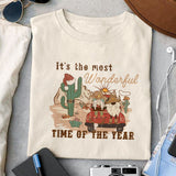 It's the most wonderful time of the year sublimation design, png for sublimation, Christmas PNG, Western christmas PNG