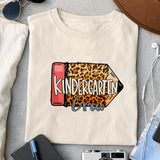 Kindergarten crew sublimation design, png for sublimation, Retro School design, School life PNG