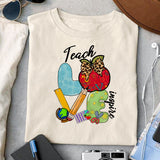 Teach Love Inspire sublimation design, png for sublimation, Retro School design, School life PNG