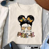 Little Miss Pre-K sublimation design, png for sublimation, Retro School design, School life PNG