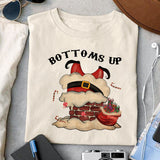 Bottoms up sublimation design, png for sublimation, Christmas Vintage PNG, Santa PNG