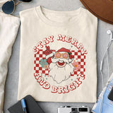 Stay Merry and bright sublimation design, png for sublimation, Hippe Christmas PNG, retro vibes PNG