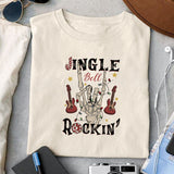 jingle rockin' sublimation design, png for sublimation, Christmas PNG, Christmas Skeleton PNG