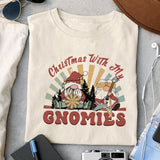 Christmas with my gnomies sublimation design, png for sublimation, Hippe Christmas PNG, retro vibes PNG