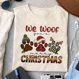 We Woof you a Merry Christmas sublimation design, png for sublimation, Christmas PNG, Leopard Christmas PNG