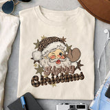 Merry Christmas sublimation design, png for sublimation, Christmas PNG, Leopard Christmas PNG