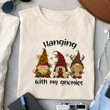 Hanging with my Gnomies sublimation design, png for sublimation, Christmas PNG, Leopard Christmas PNG